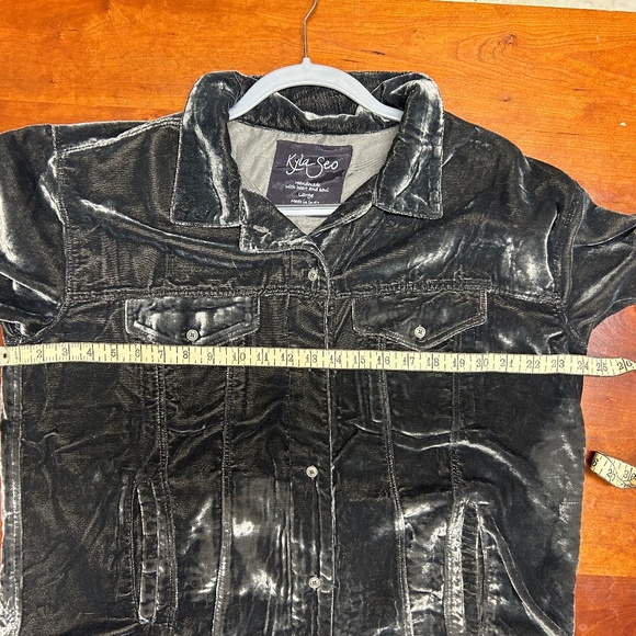 Kayla Seo Gray Velvet Blazer/Jacket - Picture 7 of 9